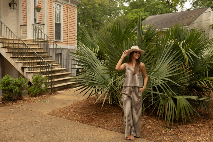 Aaron Striped Pants (choco) - GEORGE-MARY'S