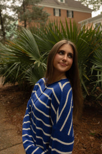 Piper Cardigan (royal stripe) - GEORGE-MARY'S