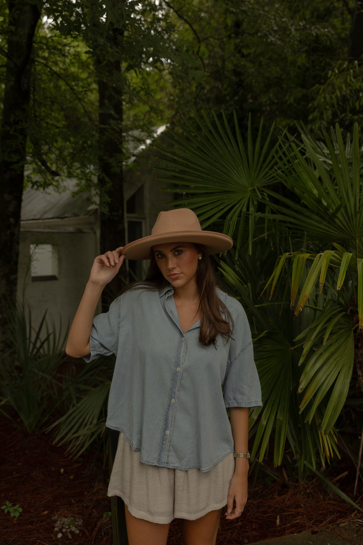 Cotton Button Down Blouse
