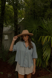 Cotton Button Down Blouse