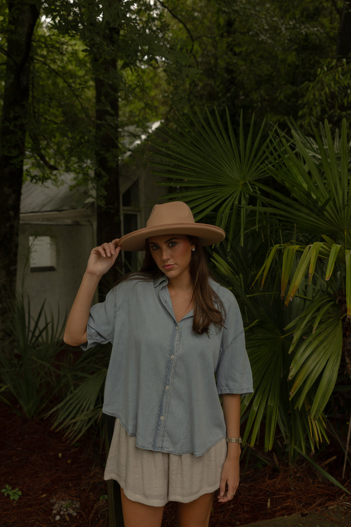 Cotton Button Down Blouse