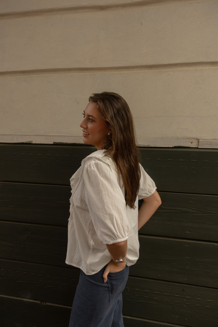 Louise Ruffled Top (ivory)