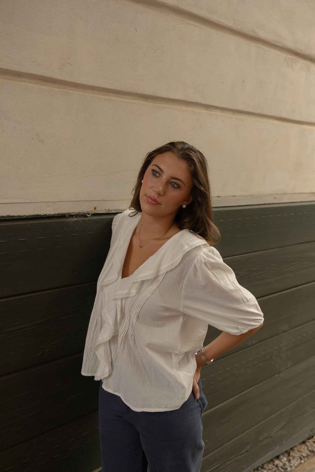 Louise Ruffled Top (ivory)