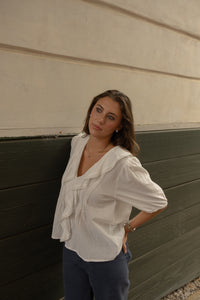 Louise Ruffled Top (ivory)