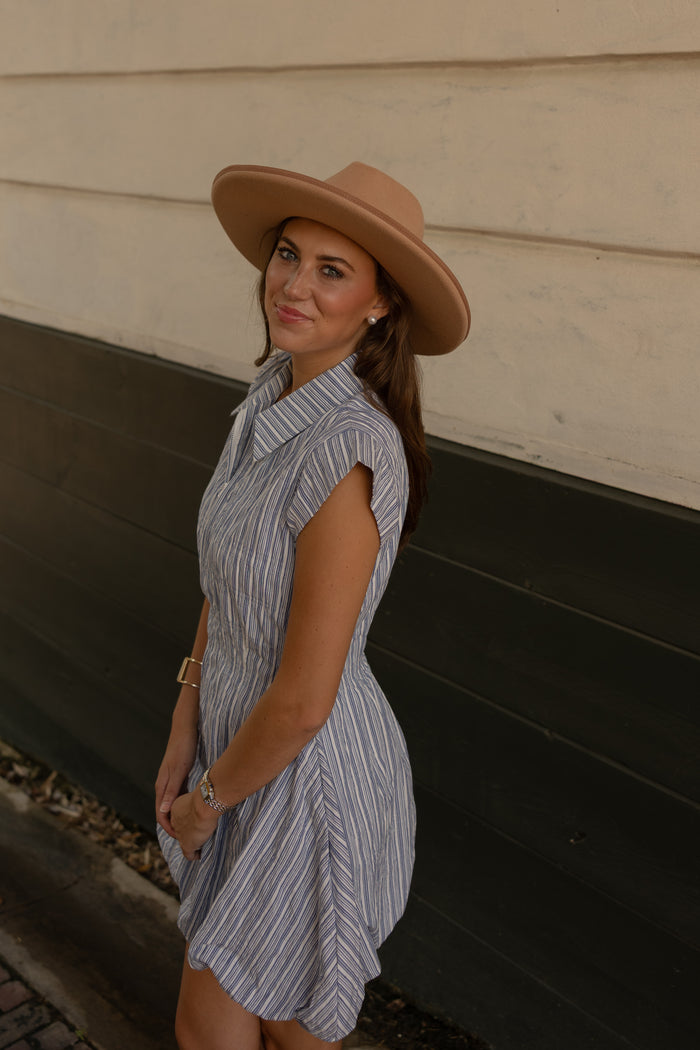 Striped Bubble Mini Dress