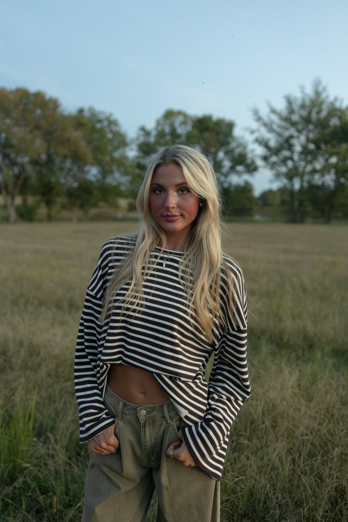 Hughes Striped Boxy Tee - GEORGE-MARY'S