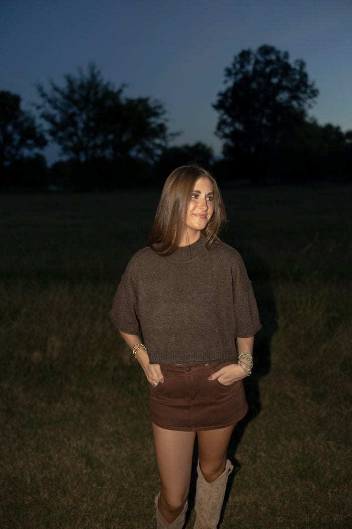 Rodeo Denim Skort (chocolate)