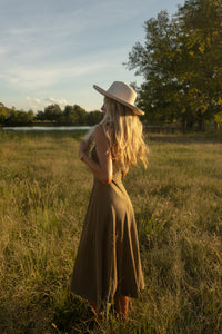 Skye Suede Dress (olive)
