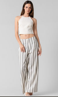 Samantha Striped Trouser (charcoal)
