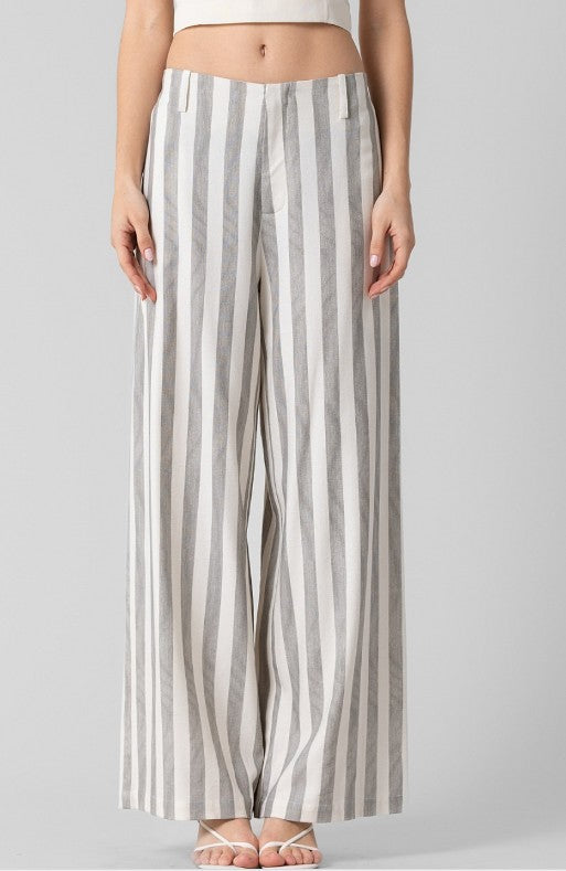 Samantha Striped Trouser (charcoal)
