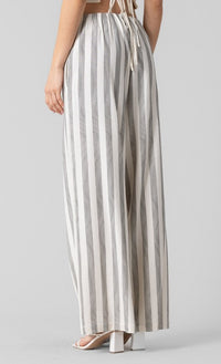 Samantha Striped Trouser (charcoal)