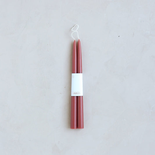 Dipped Taper Candles 12" (clay)