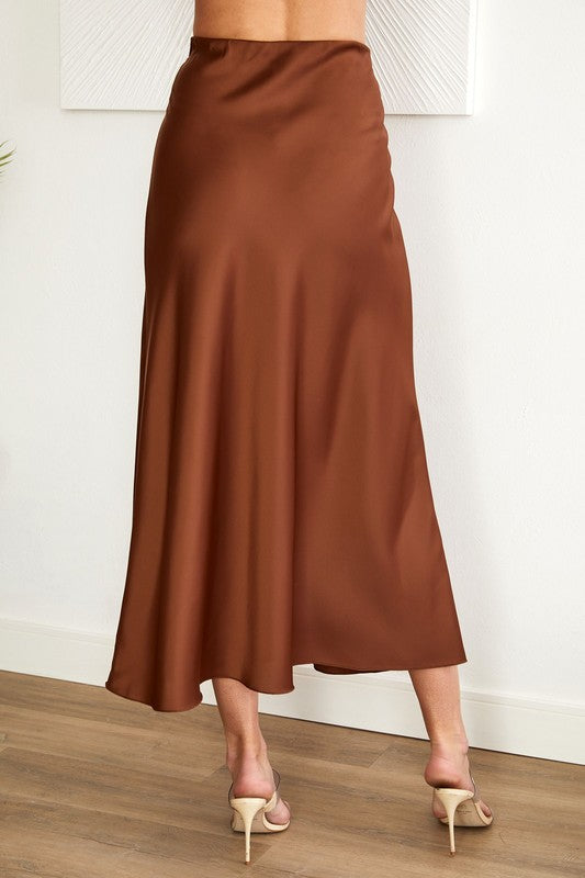 Maple Satin Skirt