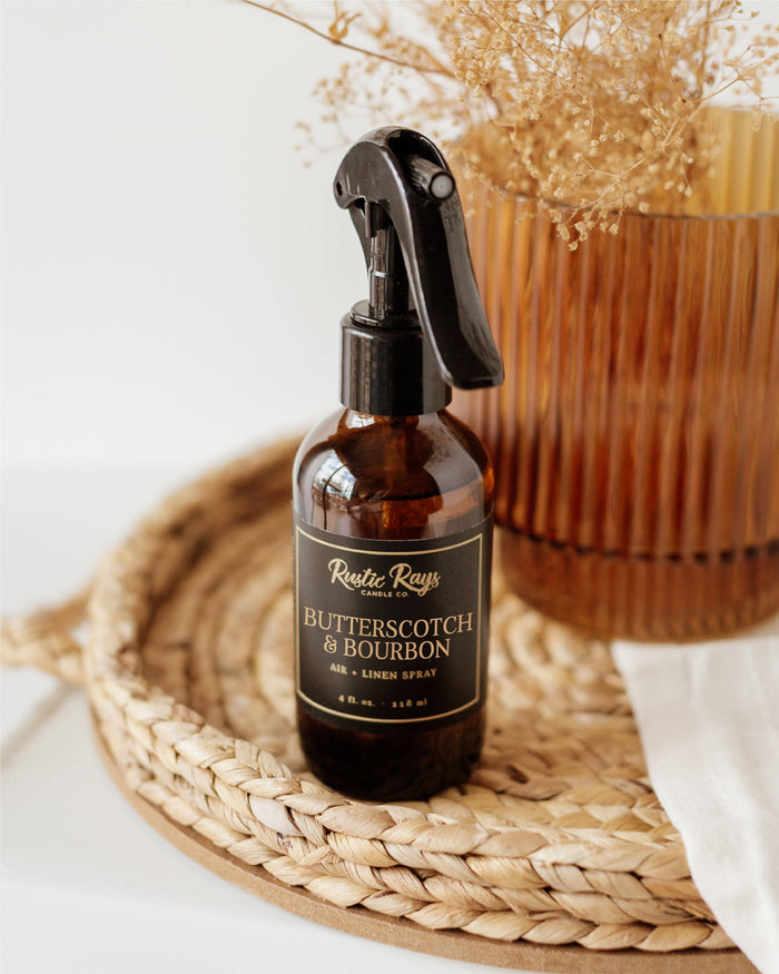 Butterscotch & Bourbon Fall Room Linen Spray - 4 oz - GEORGE-MARY'S