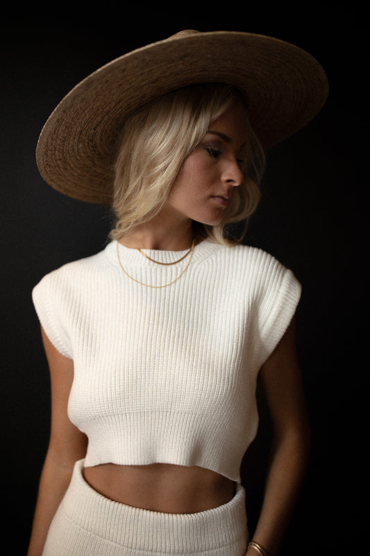 BEST SELLER The Sienna Sweater Top white)