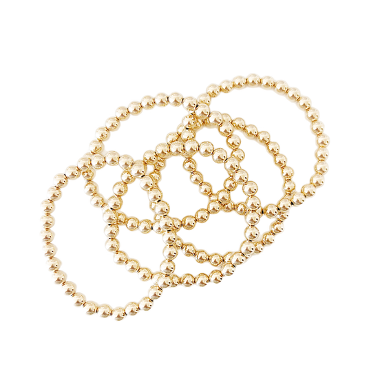 Gold Filled Beaded Bracelets (medium 6mm)