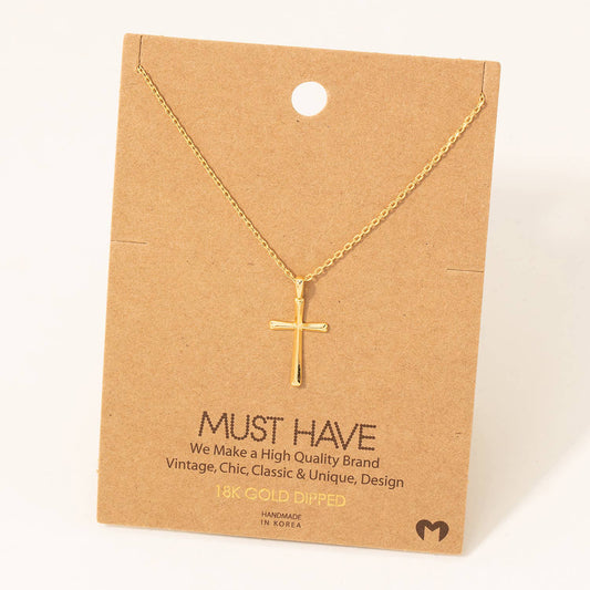 Dainty Cross Pendant Necklace