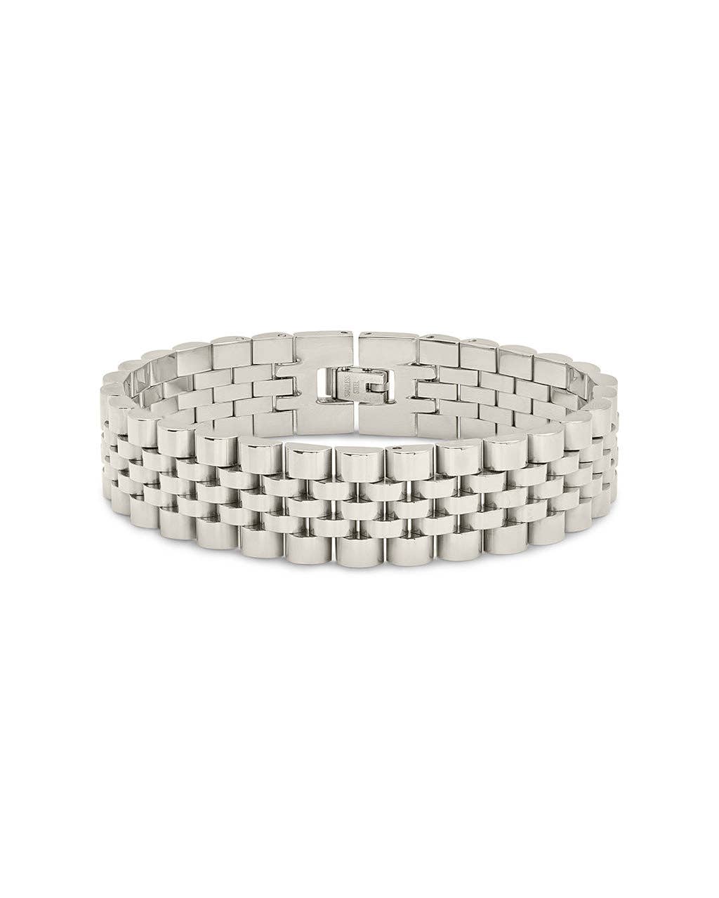 Chunky Watch Band Chain Bracelet (silver)