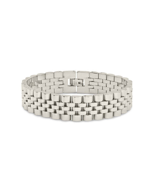 Chunky Watch Band Chain Bracelet (silver)